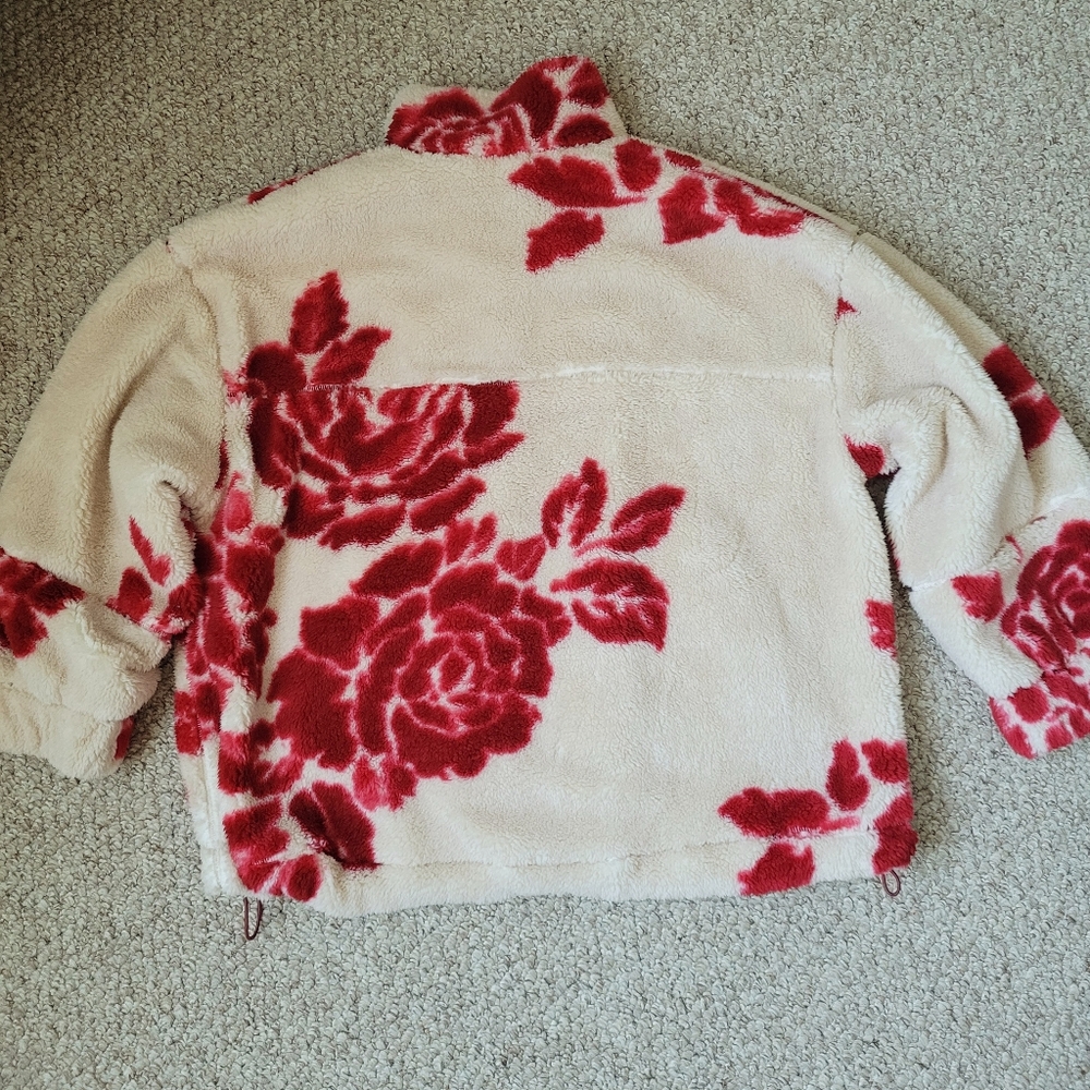 Anthropologie BDG Mae Printed Piled Fleece Super Soft Zip-up Jacket. Oversized - Picture 6 of 8